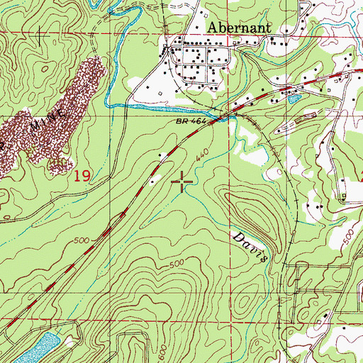 Topographic Map of Kennedy Creek, AL