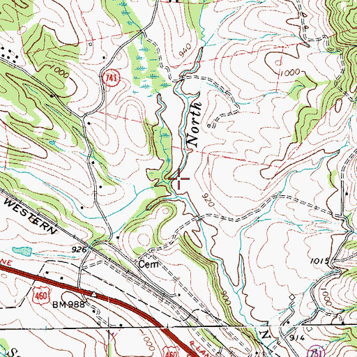 Topographic Map of Day Creek, VA