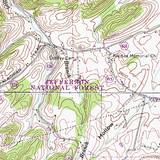 Topographic Map of Deckard Hollow, VA