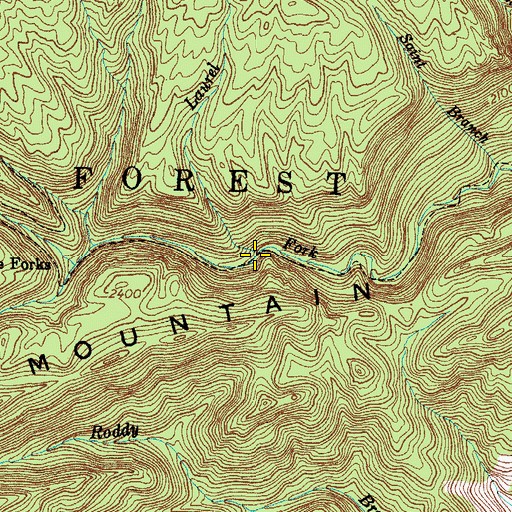 Topographic Map of Devil Fork, VA