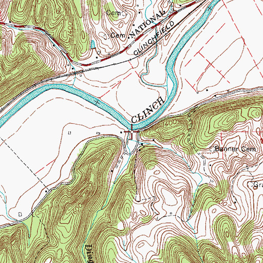 Topographic Map of Dingus Branch, VA