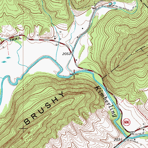 Topographic Map of Dismal Creek, VA