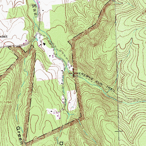Topographic Map of Dripping Springs Hollow, VA