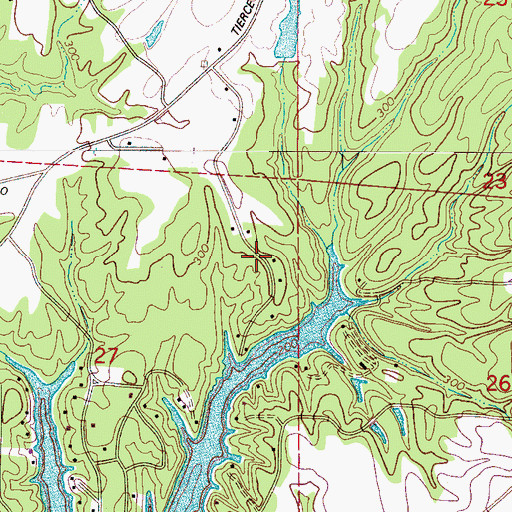 Topographic Map of Lake Hills North, AL