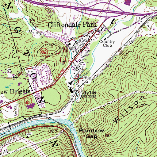 Topographic Map of Dry Run, VA