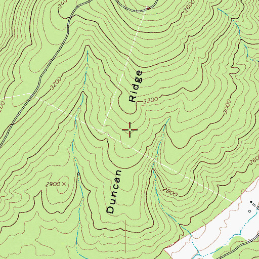 Topographic Map of Duncan Ridge, VA