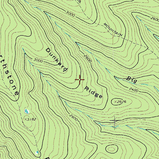 Topographic Map of Dunkard Ridge, VA