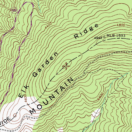 Topographic Map of Elk Garden Ridge, VA