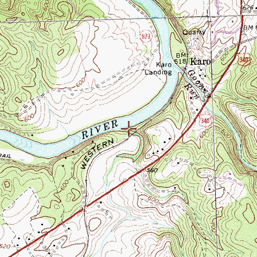 Topographic Map of Flint Run, VA