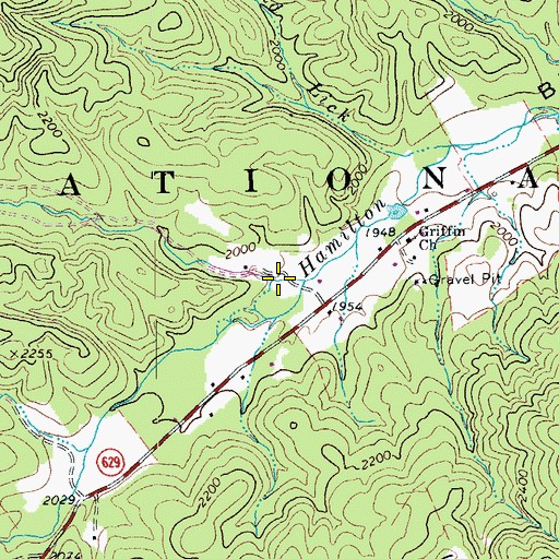 Topographic Map of Frames Draft, VA