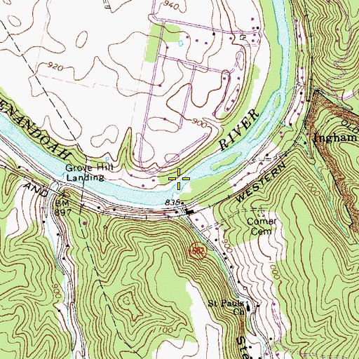 Topographic Map of Fultz Run, VA