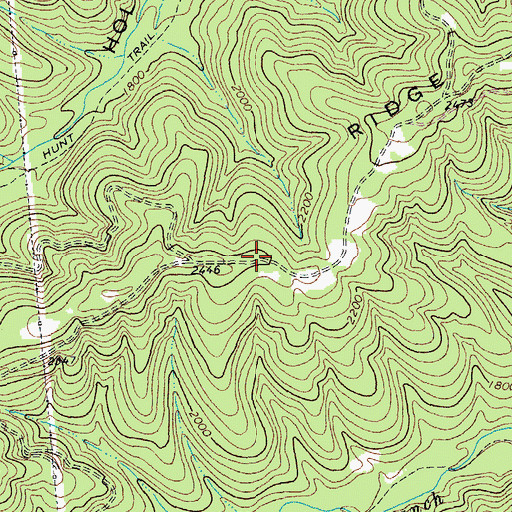 Topographic Map of Gauley Ridge, VA