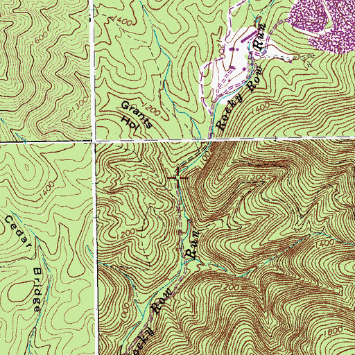 Topographic Map of Grants Hollow, VA