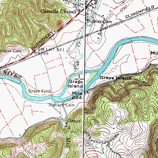 Topographic Map of Grays Island, VA