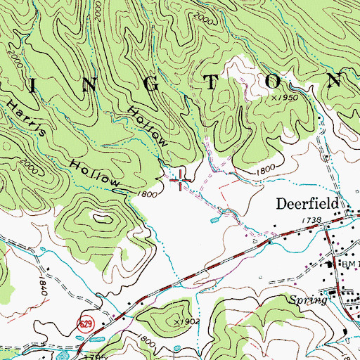 Topographic Map of Guy Hollow, VA