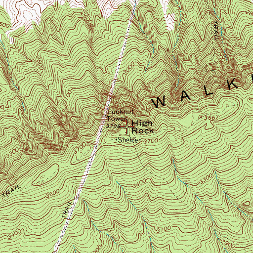 Topographic Map of High Rock, VA