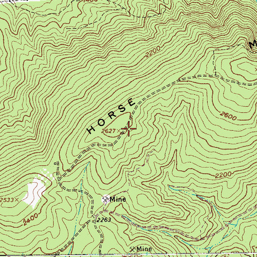 Topographic Map of Horse Mountain, VA