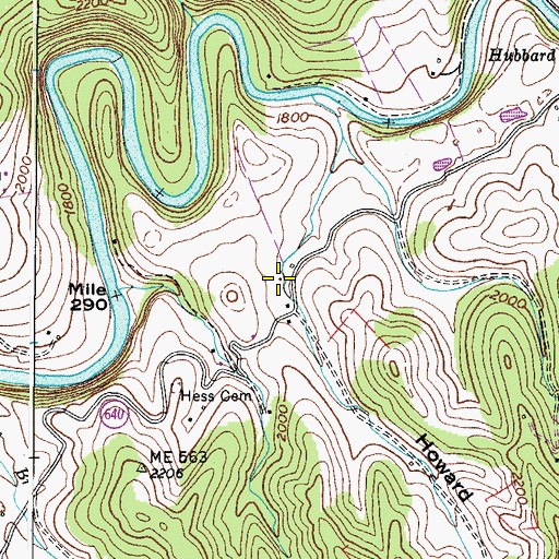 Topographic Map of Howard Hollow, VA