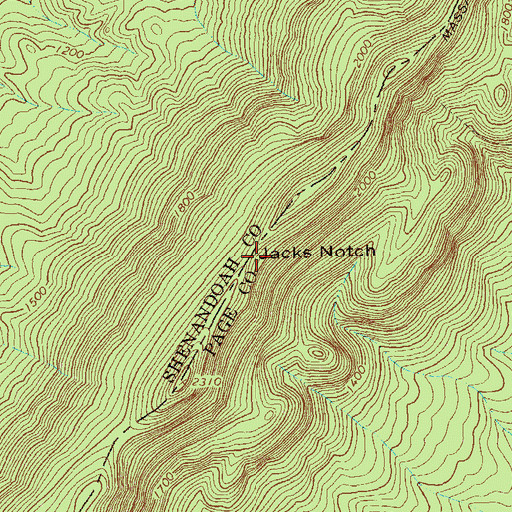 Topographic Map of Jacks Notch, VA