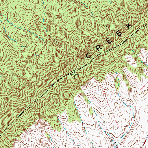 Topographic Map of Johns Creek Mountain, VA