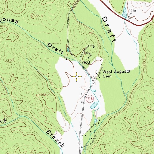 Topographic Map of Jonas Draft, VA
