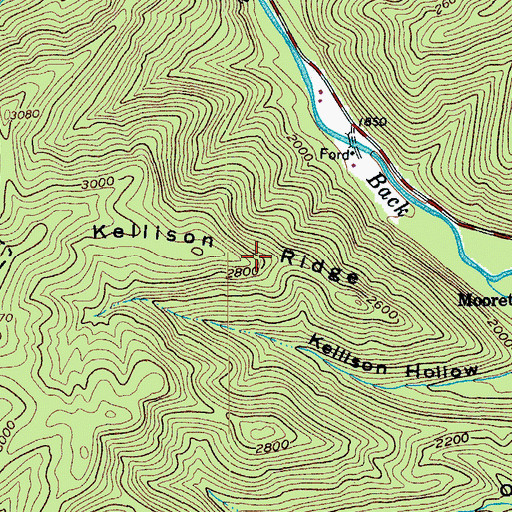 Topographic Map of Kellison Ridge, VA