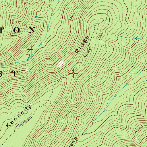 Topographic Map of Kennedy Ridge Trail, VA