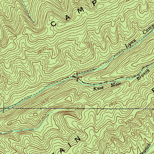 Topographic Map of Knot Mole Branch, VA