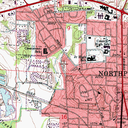 Topographic Map of Rices Hill Cemetery, AL