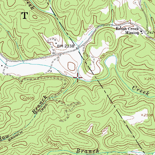 Topographic Map of Lick Creek, VA