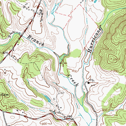 Topographic Map of Lillies Branch, VA