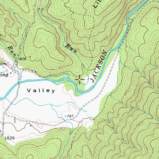 Topographic Map of Limekiln Run, VA