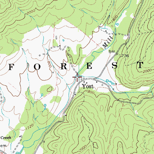 Topographic Map of Little Mill Creek, VA
