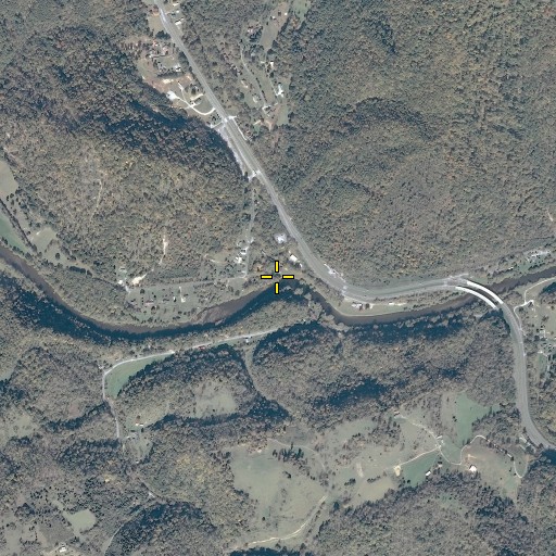 Aerial/Satellite Image of Little Moccasin Creek, VA