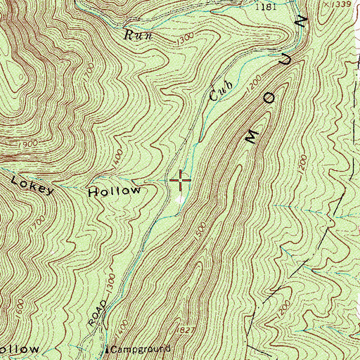 Topographic Map of Lokey Hollow, VA