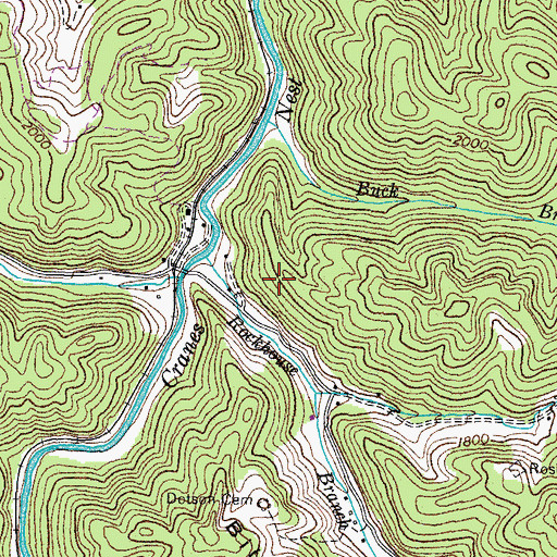 Topographic Map of Long Fork, VA