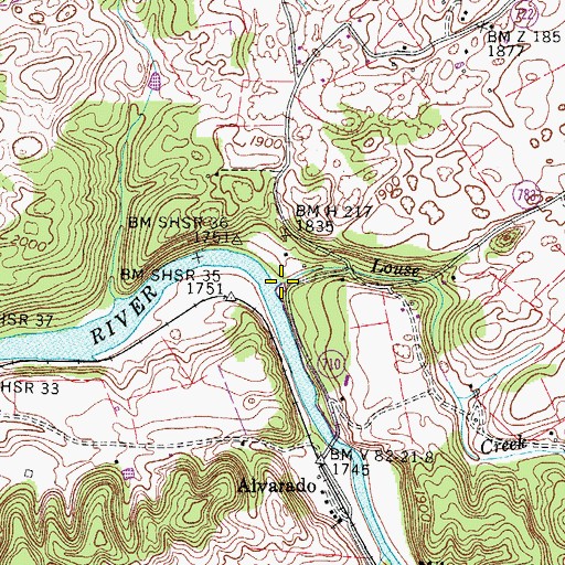 Topographic Map of Louse Creek, VA