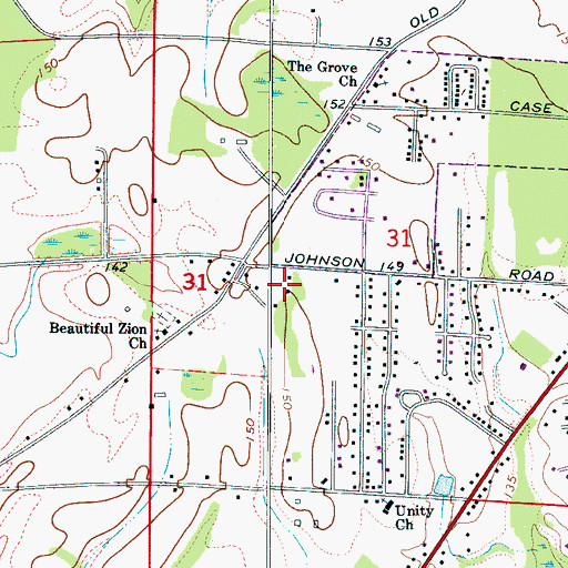 Topographic Map of Royal Pines, AL