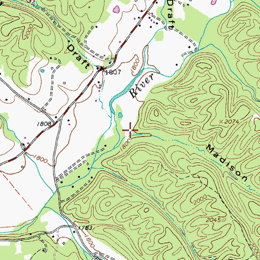 Topographic Map of Madison Hollow, VA