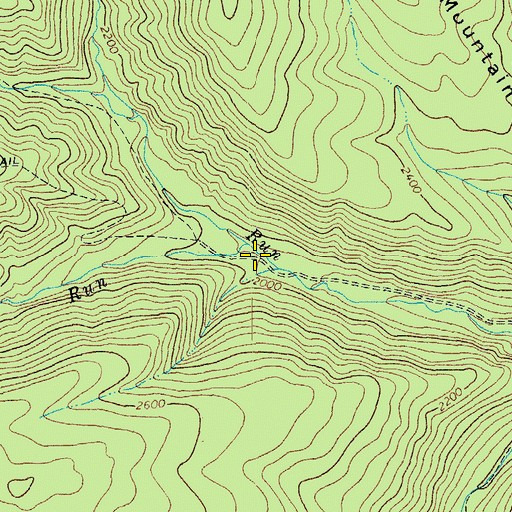 Topographic Map of Maple Spring Run, VA