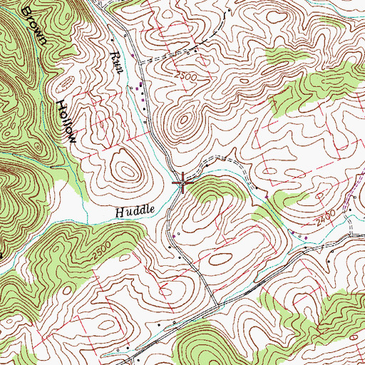 Topographic Map of Monkey Run, VA