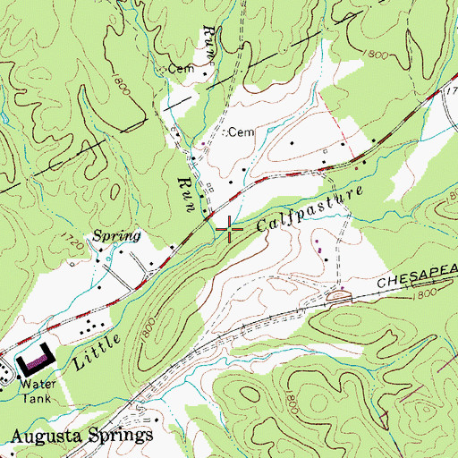 Topographic Map of Montgomery Run, VA