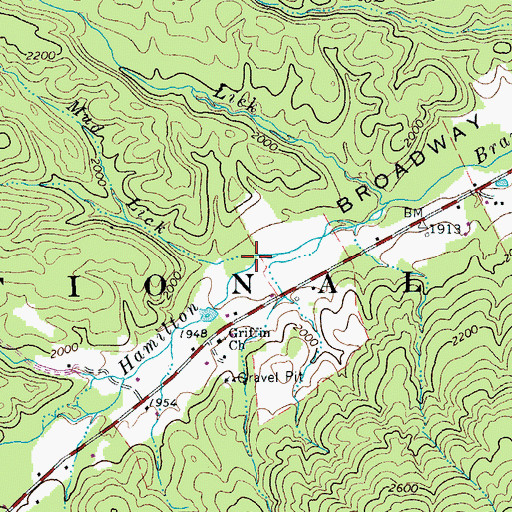 Topographic Map of Mud Lick, VA