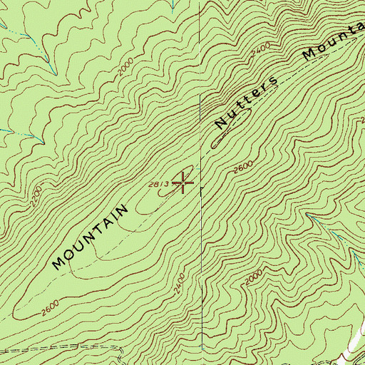 Topographic Map of Nutters Mountain, VA