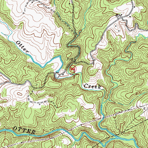 Topographic Map of Oslin Creek, VA
