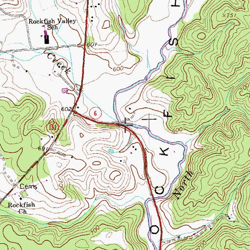 Topographic Map of Pauls Creek, VA