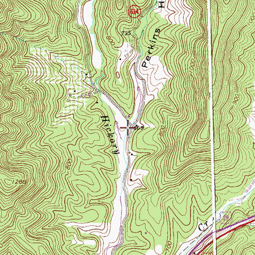 Topographic Map of Perkins Hollow, VA