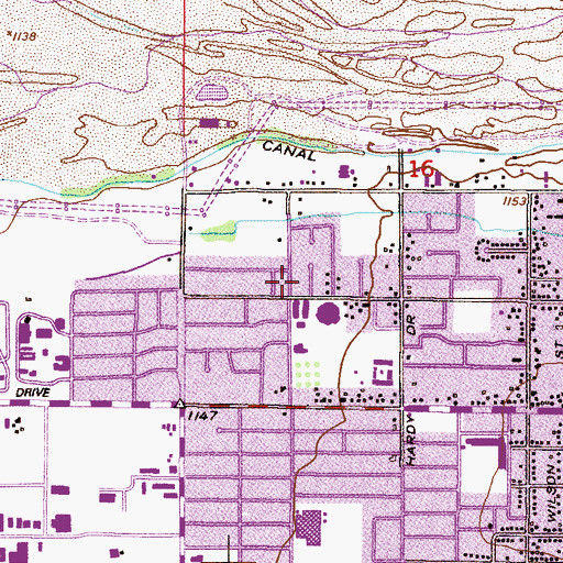 Topographic Map of Palm Village Shopping Center, AZ
