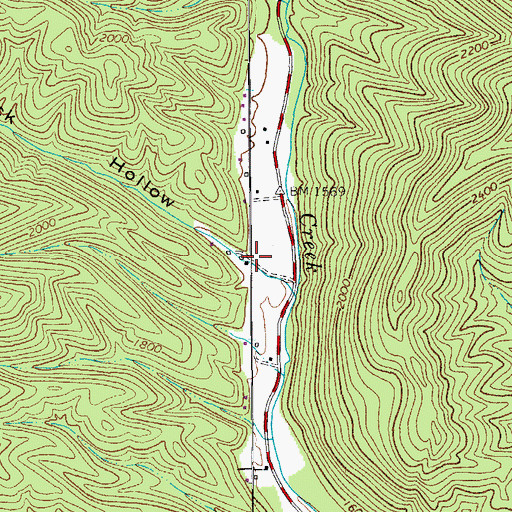 Topographic Map of Pond Suck Hollow, VA