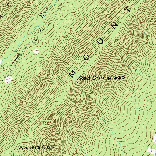 Topographic Map of Red Spring Gap, VA